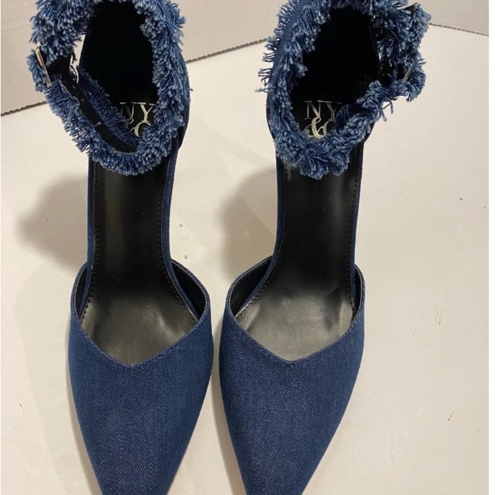 New York & Company Zoya Denim Heels
